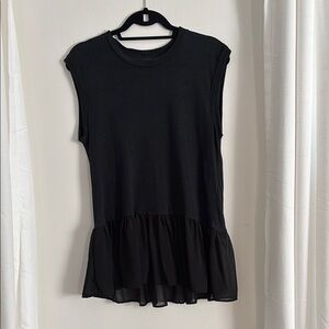 AllSaints Jody Sleeveless Peplum Top